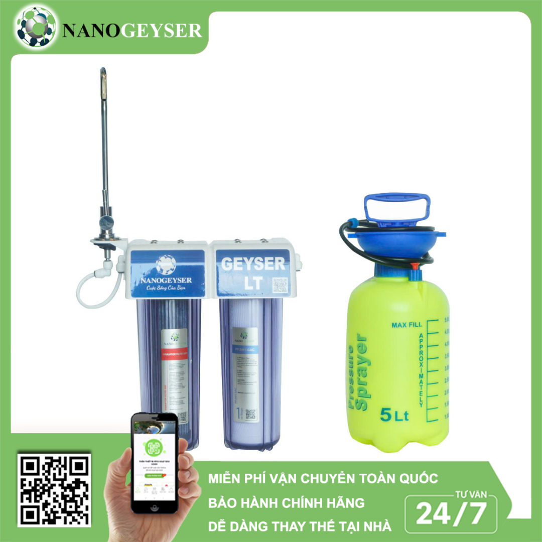 Máy lọc nước Nano Geyser Mini Eco LT Flood - Hỗ trợ vùng lũ lụt