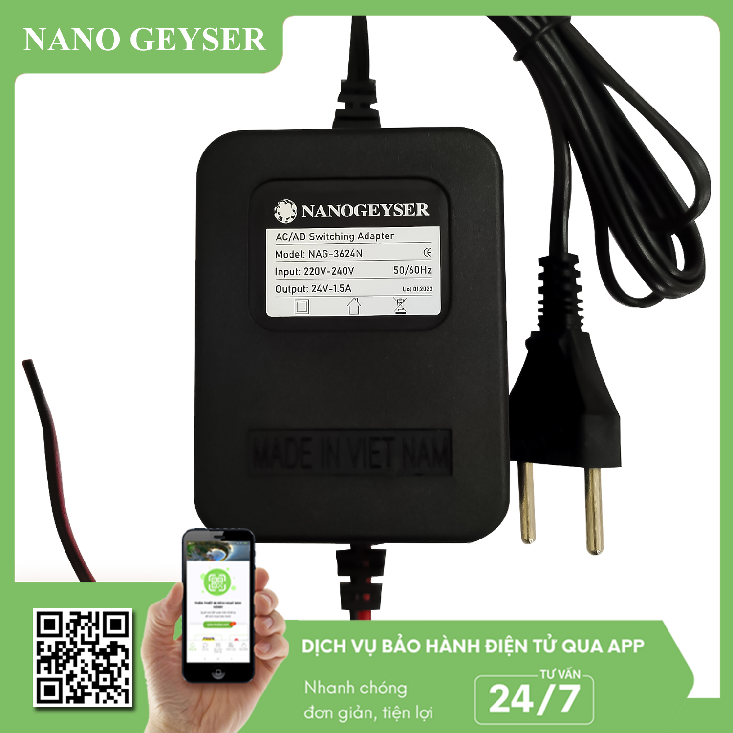 Nguồn 24V Nano Geyser