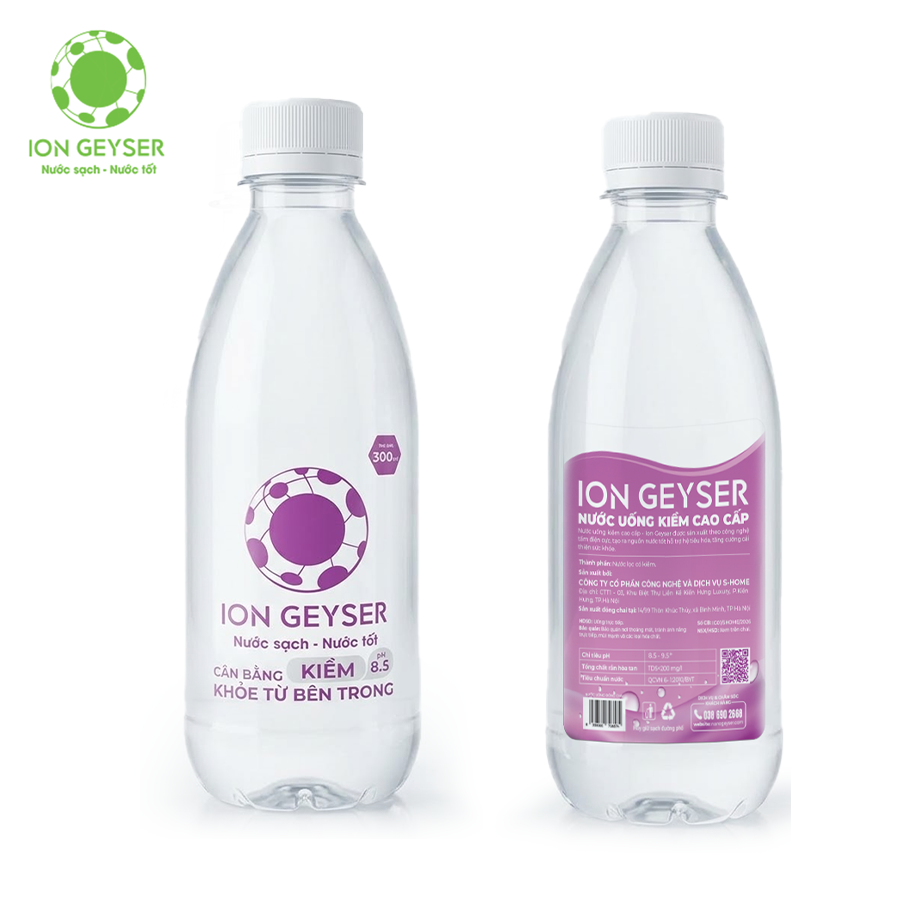 Nước Kiềm Đóng Chai Cao Cấp ION GEYSER 300ML IG