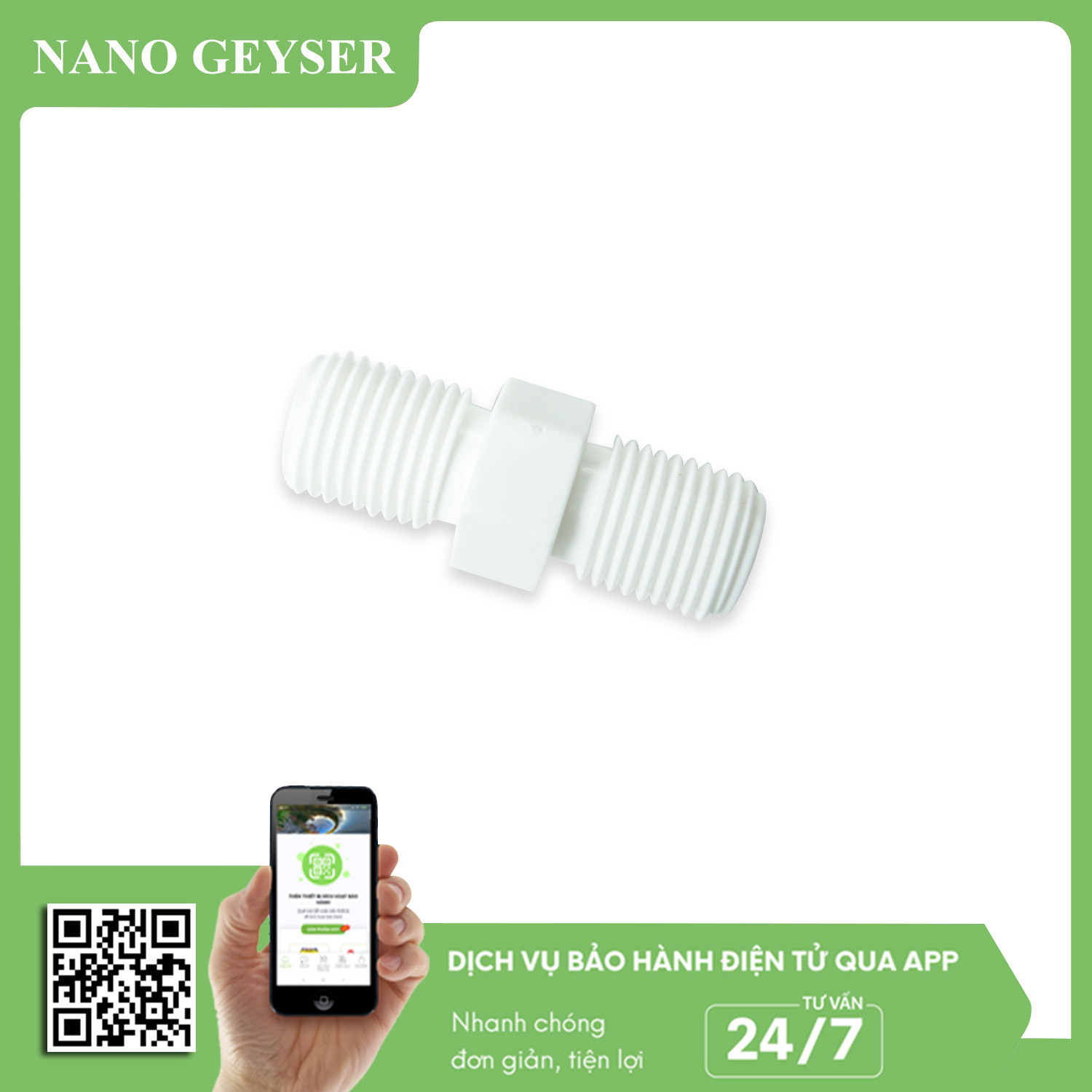 Sâu nối zen 13 - Cút thẳng 2 đầu ren 13 (HN0404 - M22)